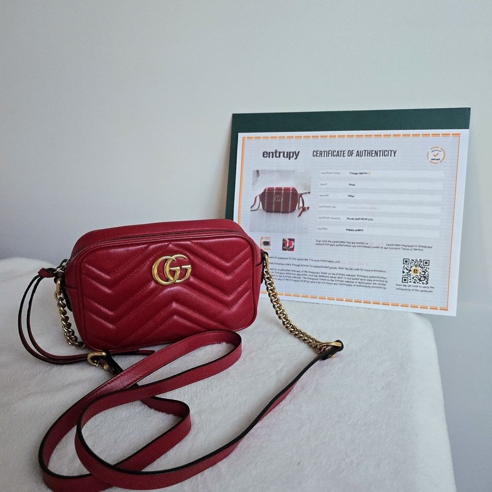 Popular!!!! FULL SET AUTHENTIC Gucci MINI Red Camera Bag